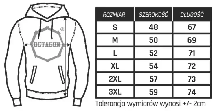Mikina - Octagon - FW Straight s kapucňou