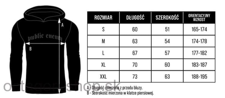 Mikina - Public Enemy - Wyjazd s kapucňou