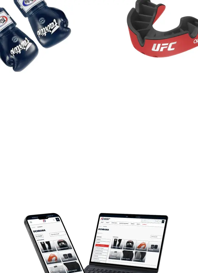 Nový eshop Fightshop na mobile a notebooku