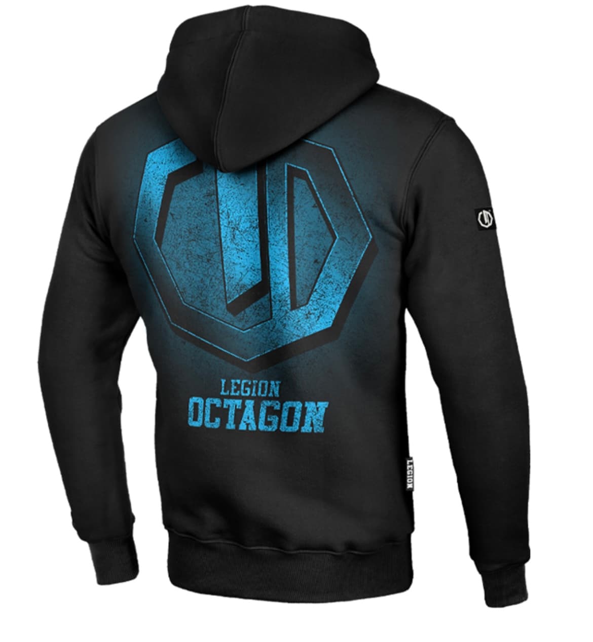 Mikina - Octagon - Conquest s kapucňou- čierna/modrá